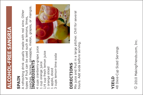 Alcohol Free Sangria