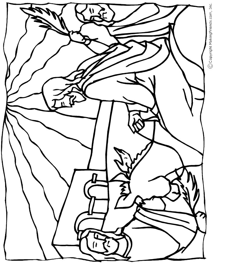 palm sunday coloring pages religious easter-#8