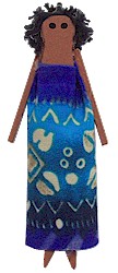 African Clothespin Doll