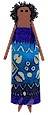African Clothespin Doll