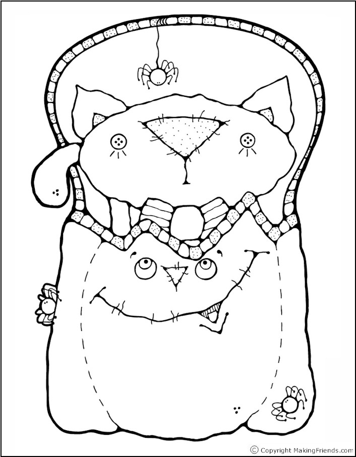 halloween black coloring pages - photo #25