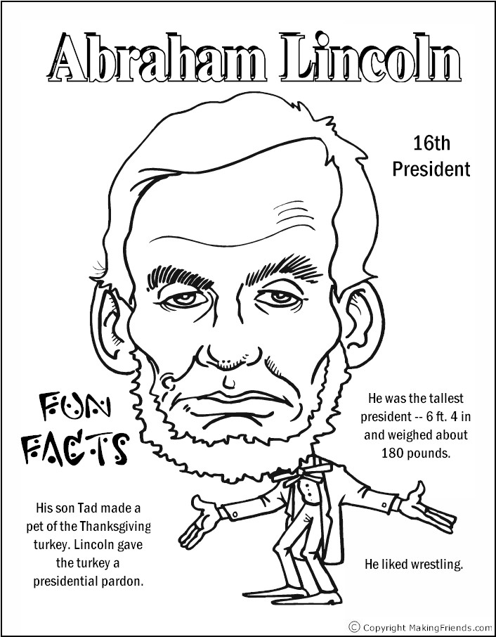 aberham lincoln coloring pages - photo #4