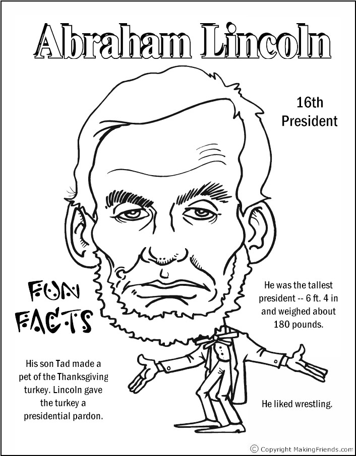 Abe Lincoln Coloring Pages George Washington Coloring Pages
