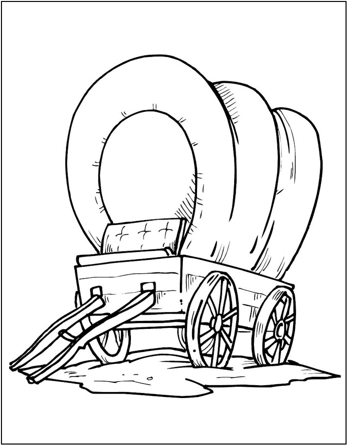 wagon train coloring pages - photo #11