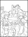 Irish  Girl Guide Coloring Page