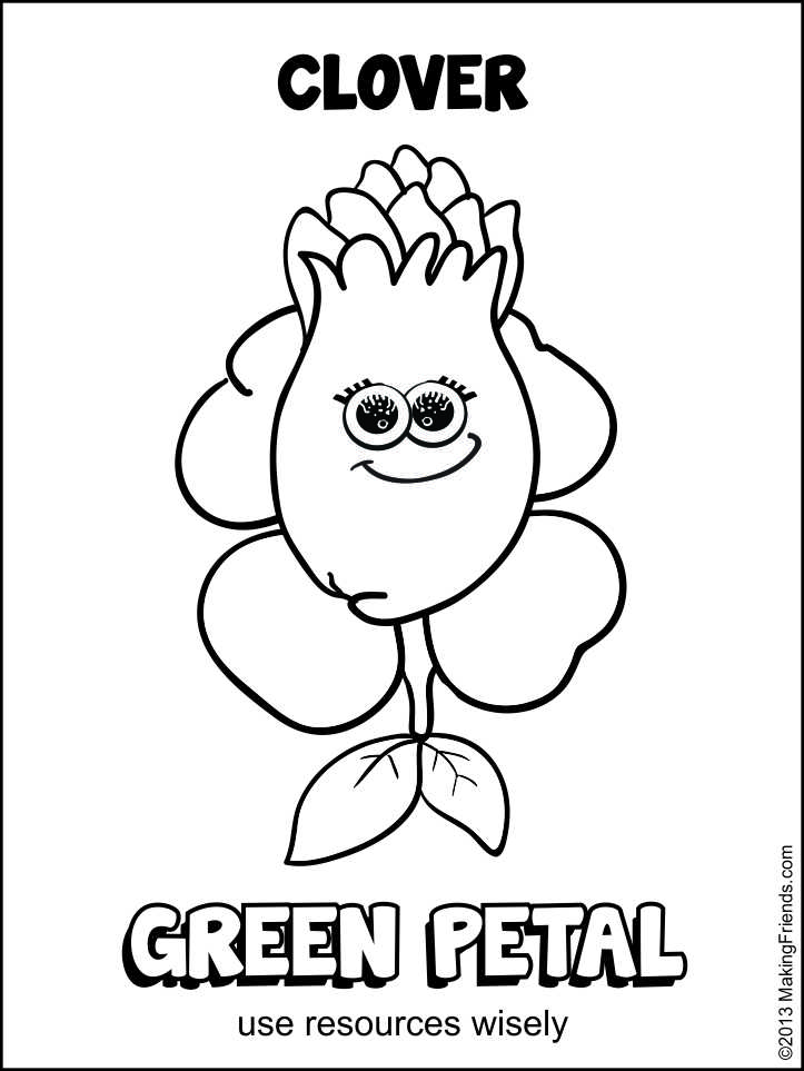 daisy girl scout coloring pages petal - photo #3