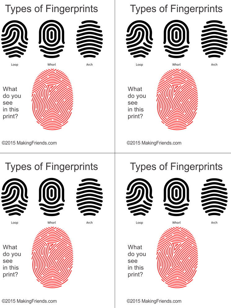 Junior Detective Badge Fingerprint Types