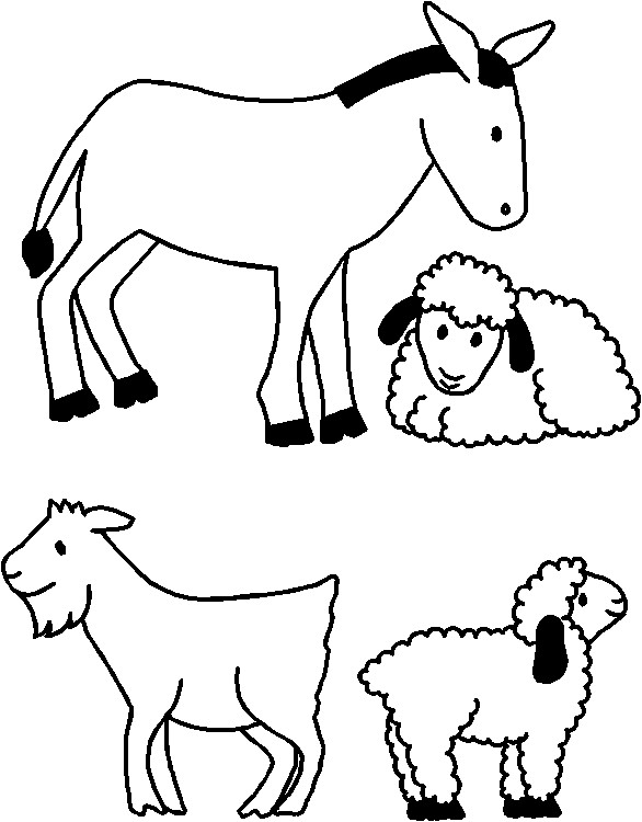 Printable Nativity Scene Animals | free coloring pages of nativity animals Printable Nativity Scene Animals | free coloring pages of nativity animals