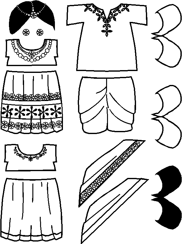 India Paper Doll Friends