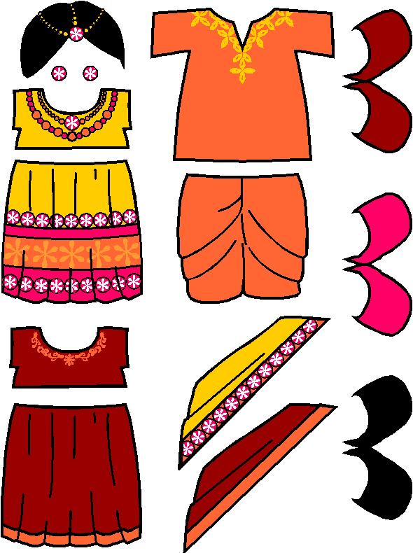 India Paper Doll Friends