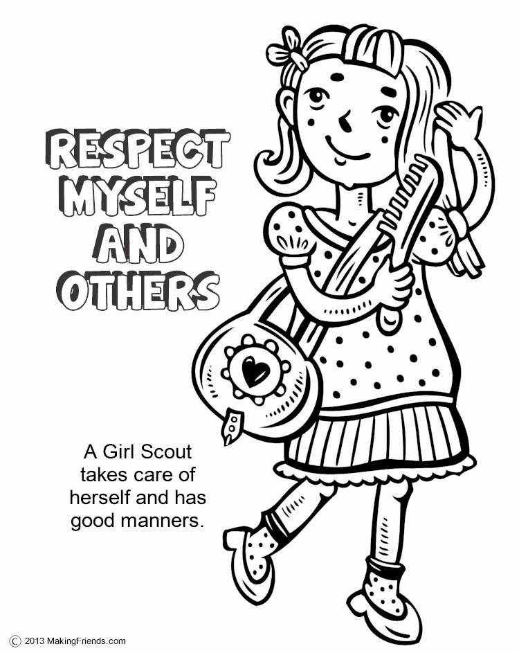 The Law, Respect Myself and Others Coloring Page