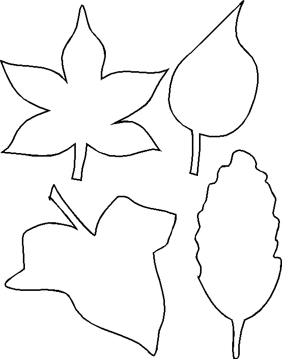 fall leaf clip art outline - photo #36