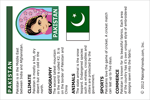 Pakistan Fact Card