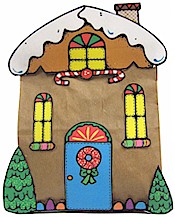 Printable Paper Bag Gingerbread House | printable gingerbread house Printable Paper Bag Gingerbread House | printable gingerbread house