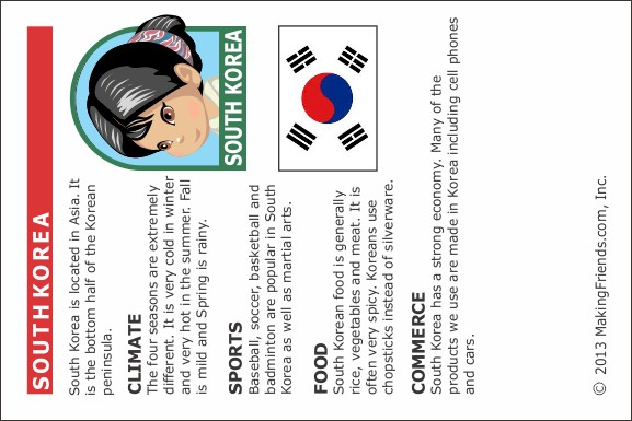 South Korea Fact Sheet