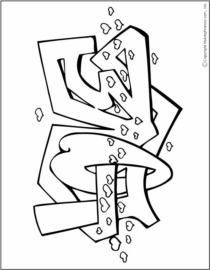 s graffiti coloring pages - photo #35