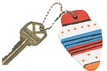 Native American Arrow Head Key Ring