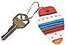 Wooden Arrowhead Key Ring