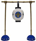 Blue & Gold Chinese Lantern Centerpiece Kit