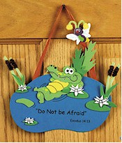 Crocodile Bible Verse Hanger -- Close Out
