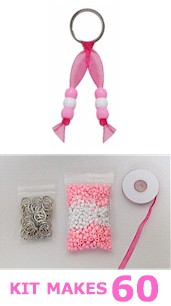 Pink Ribbon Key Rings