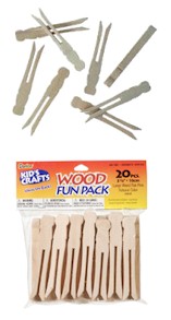 Flat Slotted Clothespins