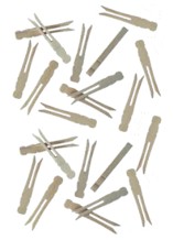 Baby Flat Slotted Clothespins