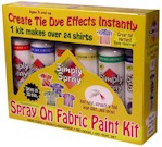 Fabric Spray Paint Set -- Must Ship Ground UPS