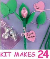 Chocolate Kiss Roses, 24 pack -- Out of Stock